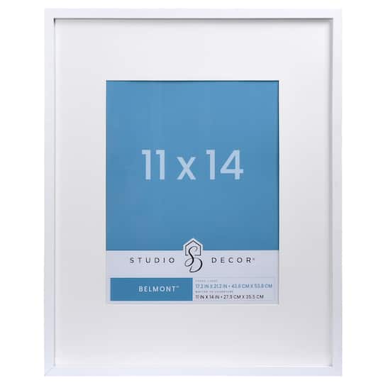 Narrow Belmont Frame with Mat by Studio Décor